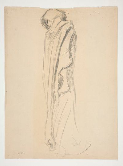 Study for Figure of 9 PM by Edwin Austin Abbey