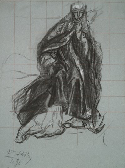 Study for the Queen, from The Play Scene, Hamlet, Act 3, Scene 2 by Edwin Austin Abbey