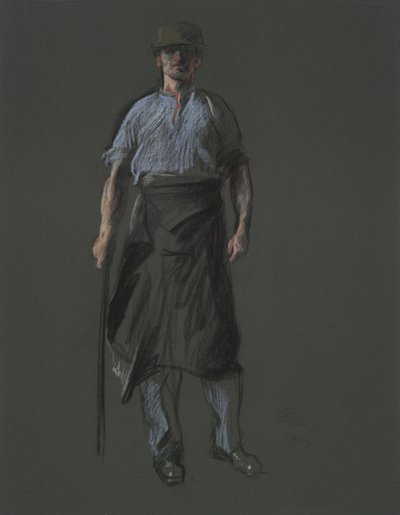 Study for the figure of a Laborer by Edwin Austin Abbey