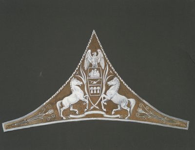 Study for triangular decorative detail, at the Pennsylvania state capitol building, Harrisburg, 1902-1911 by Edwin Austin Abbey