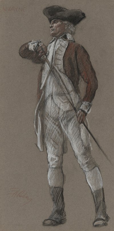Study of General Wayne, for Mural at the State Capitol Building (Apotheosis of Pennsylvania) in Harrisburg, Pennsylvania, 1902-1911 (Completed by John Singer Sargent) by Edwin Austin Abbey