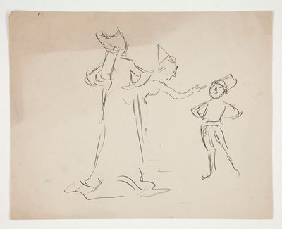 Study of Two Figures, from Love by Edwin Austin Abbey