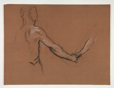 Study of two figures shaking hands by Edwin Austin Abbey
