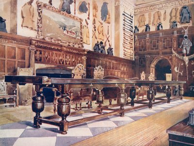 Shovelboard Table in the Hall of Littlecote by Edwin John Foley