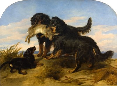 Retrievers with a Hare by Edwin Landseer