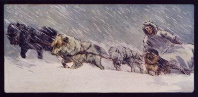 An Esquimaux Sledge Dog Team by Edwin Noble