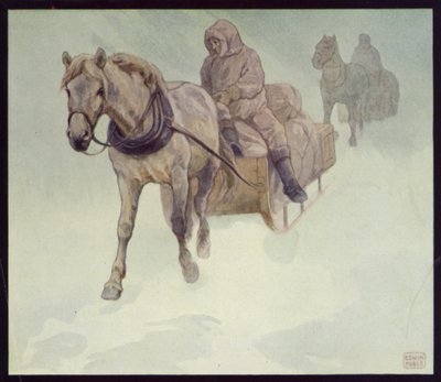 Siberian Ponies in Antarctic by Edwin Noble