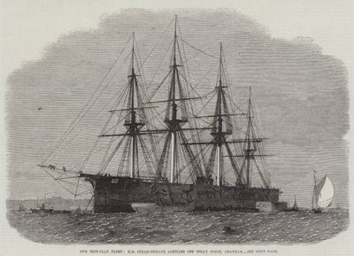 Our Iron-Clad Fleet, HM Steam-Frigate Achilles off Folly Point, Chatham by Edwin Weedon