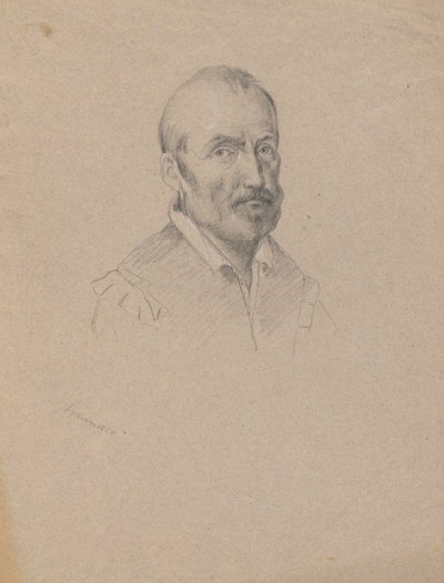 Portrait of a Man, sketch for Signing of the Compact in the Cabin of the Mayflower by Edwin White
