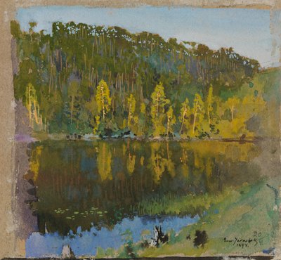 Forest Pond, Landscape Study by Eero Järnefelt