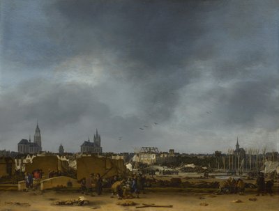 A View of Delft after the Explosion of 1654 by Egbert van der Poel