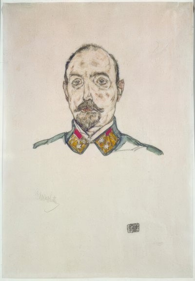 Austrian Officer by Egon Schiele