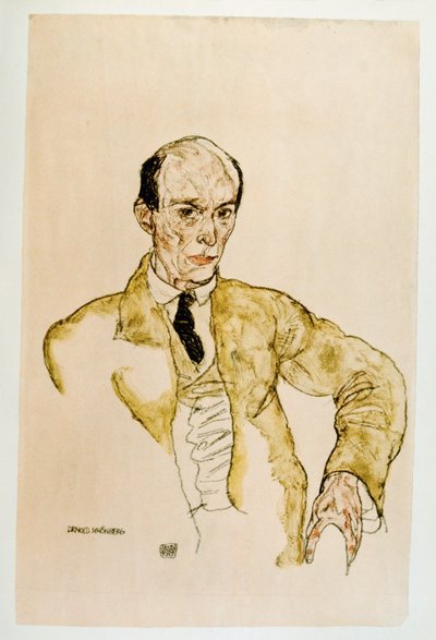 Composer Arnold Schoenberg by Egon Schiele