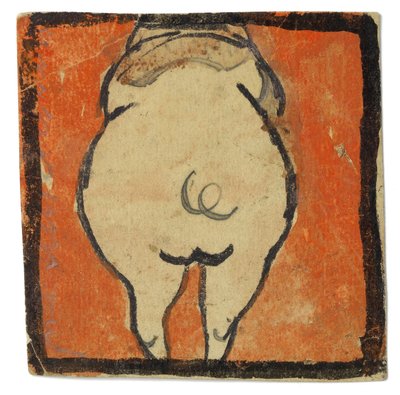 Design for a Wall Decoration in the Wattmanngasse Studio (Pig from Behind?) by Egon Schiele