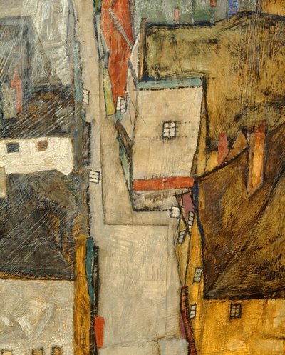 Krumau on the River Vltava, Czech Republic by Egon Schiele