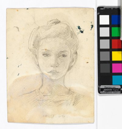Portrait of a Girl; Reverse: Animal Drawings by Egon Schiele