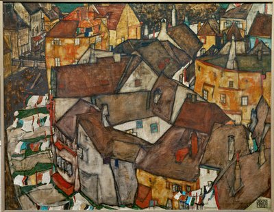 Small Town - Krumau in Czechoslovakia by Egon Schiele
