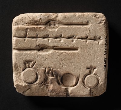 Limestone mould for casting metal jewellery, New Kingdom by Egyptian 18th Dynasty