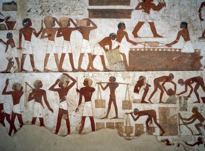 Men at Work (detail) by Egyptian 18th Dynasty