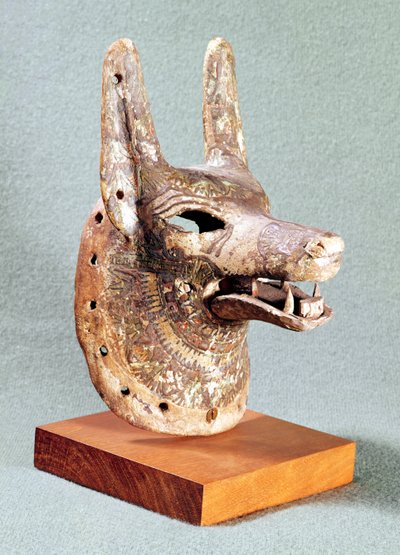Head of Anubis, with a Hinged Jaw, Used as an Oracle Mask by Egyptian 19th Dynasty