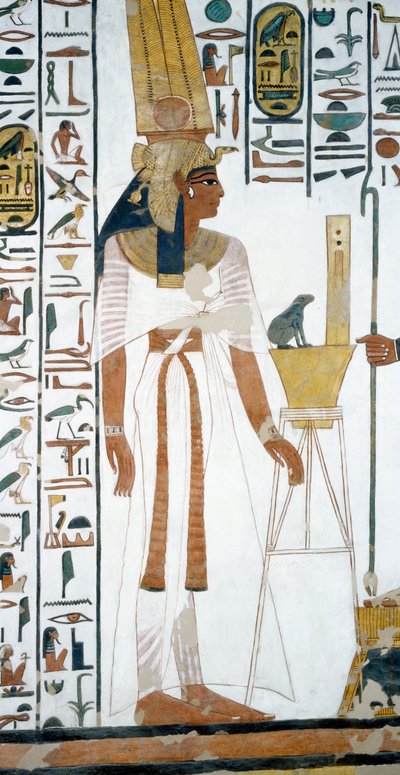 Nefertari (detail) by Egyptian 19th Dynasty