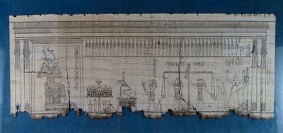 Papyrus depicting satirical scene, ca 1100 BC, dating from reign of Ramesses IX, Egyptian Civilisation, New Kingdom, Dynasty XX by Egyptian 20th Dynasty