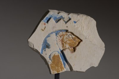 Fragment with a lion-headed hieroglyph, Late Period by Egyptian 26th Dynasty