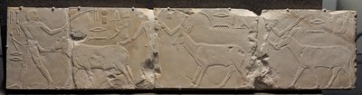 Relief of Men Bringing Desert Animals by Egyptian 6th Dynasty