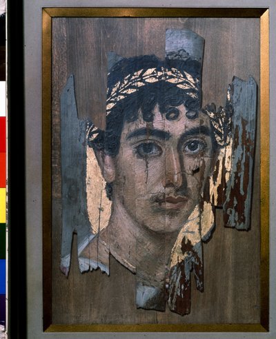 Funeral Portrait of a Young Man at the Golden Aurole, 2nd Century by Egyptian School
