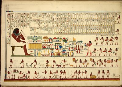 Egyptian hieroglyphs, from Views, etc., from Sheikh-Hassan to Beni-Hassan, Atlas Folio by Egyptian School