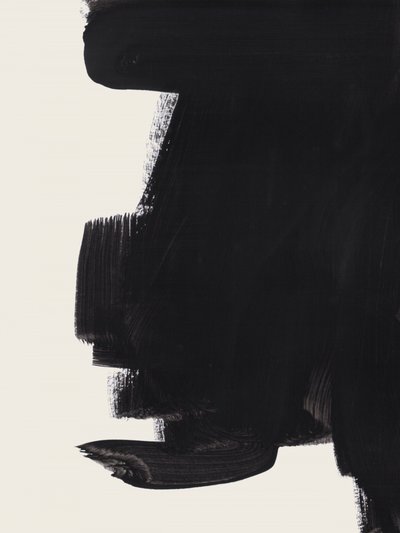 Abstract Black Brushstroke by Ejaaz Haniff