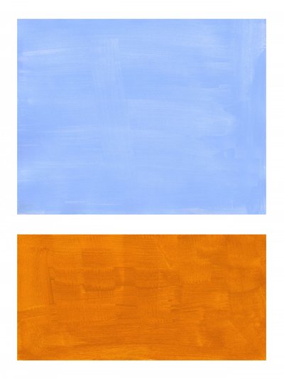 Blue Orange Abstract by Ejaaz Haniff