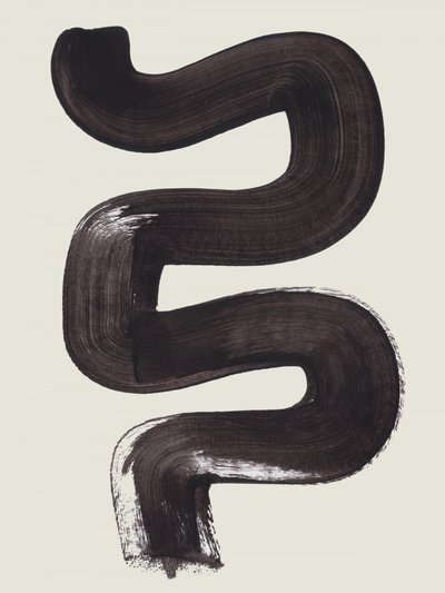 Bold Curved Brushstroke by Ejaaz Haniff