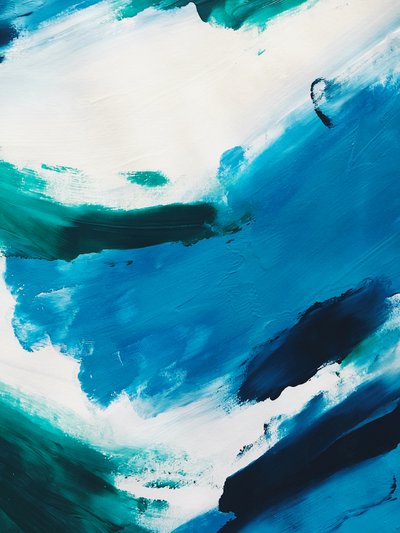 Dynamic Blue Abstract by Ejaaz Haniff