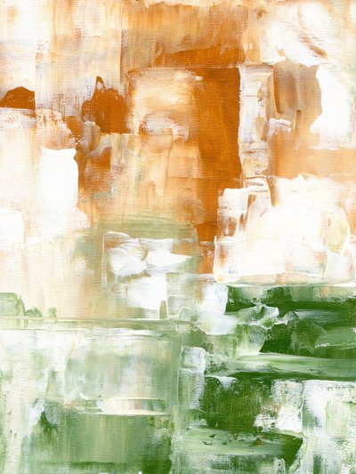 Earthy Green Abstract Art by Ejaaz Haniff