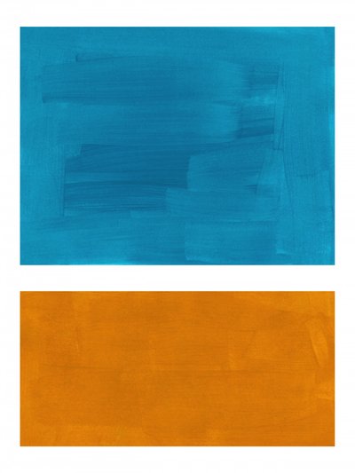 Teal Orange Color Blocks by Ejaaz Haniff