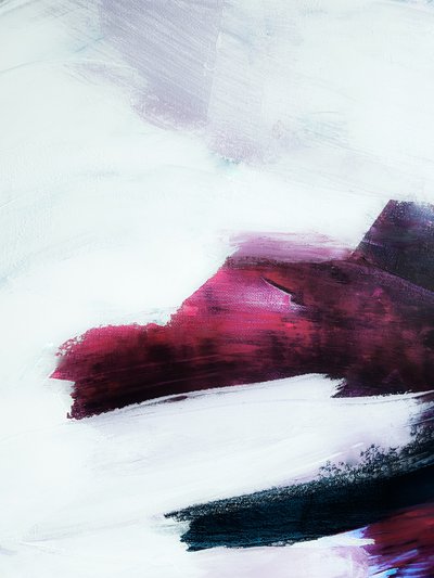 Vibrant Crimson Strokes by Ejaaz Haniff