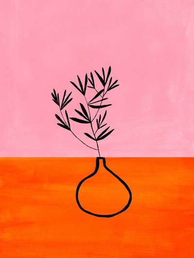 Vibrant Pink Orange Plant by Ejaaz Haniff