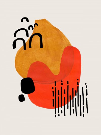 Warm Abstract Forms by Ejaaz Haniff