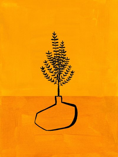 Warm Minimalist Plant by Ejaaz Haniff