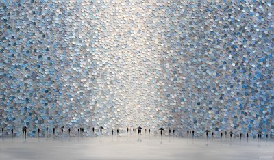 People In Shimmering Rain by Ekaterina Ermilkina