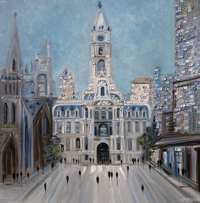 Philadelphia City Hall Street by Ekaterina Ermilkina