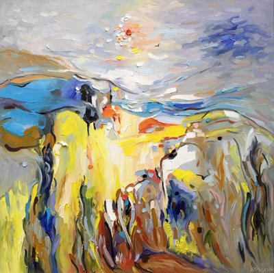 Vibrant Abstract Landscape by Ekaterina Ermilkina