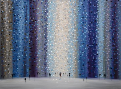 Walking Through Blue Rain by Ekaterina Ermilkina