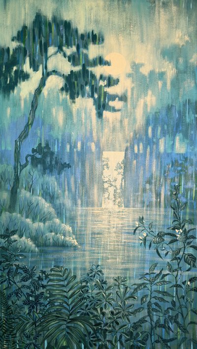 Rainy Moonlight Forest by Ekaterina Prisich