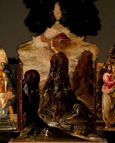 Mount Sinai, portable triptych altar by El (1541 1614) Greco