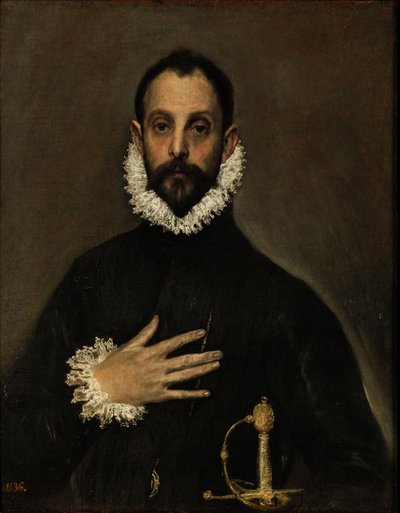 Nobleman with his Hand on his Chest, c. 1580 by El Greco