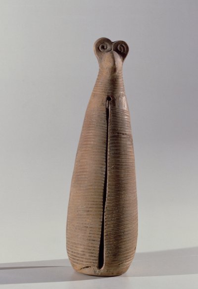 Wind instrument in the form of a robed woman, from Lorestan, Iran, early 1st millennium BC by Elamite