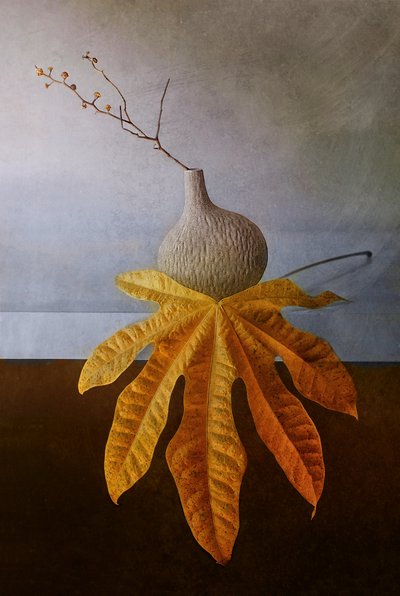 Golden Autumn Still Life by Elena Arjona