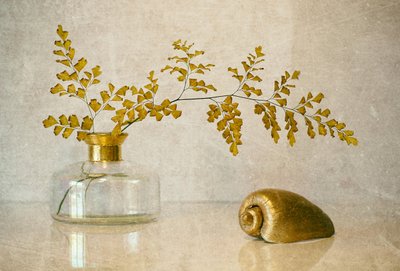 Golden Fern Still Life by Elena Arjona